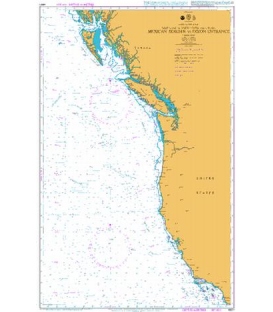 British Admiralty Nautical Chart 4801 Mexican Border to Dixon Entrance