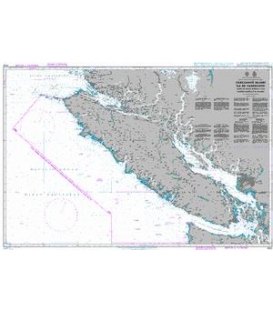 British Admiralty Nautical Chart 4922 Juan de Fuca Strait to / A Queen Carlotte Sound