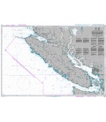 British Admiralty Nautical Chart 4922 Juan de Fuca Strait to / A Queen Carlotte Sound