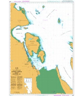 British Admiralty Nautical Chart 4958 Nanaimo Harbour and/et Departure Bay