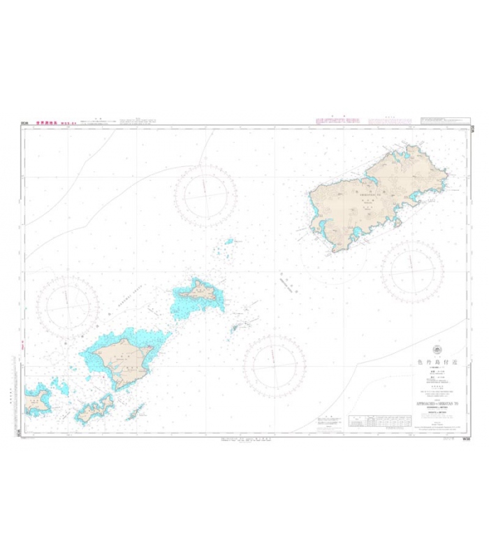 Japan Hydrographic Association (JHA) Nautical Chart W38 Approaches to