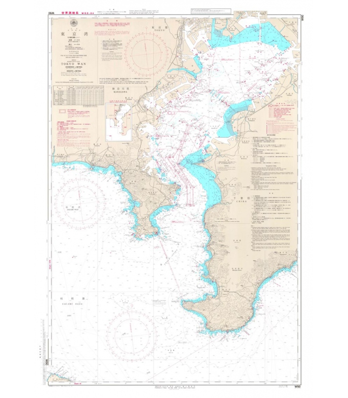Japan Hydrographic Association (JHA) Nautical Chart W90(INT5302) Tokyo Wan