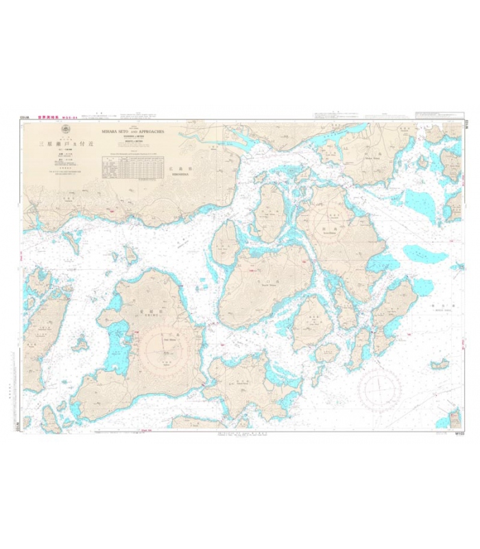 日本海 Japan Hydrographic Association (JHA) Nautical Chart W103 Mihara