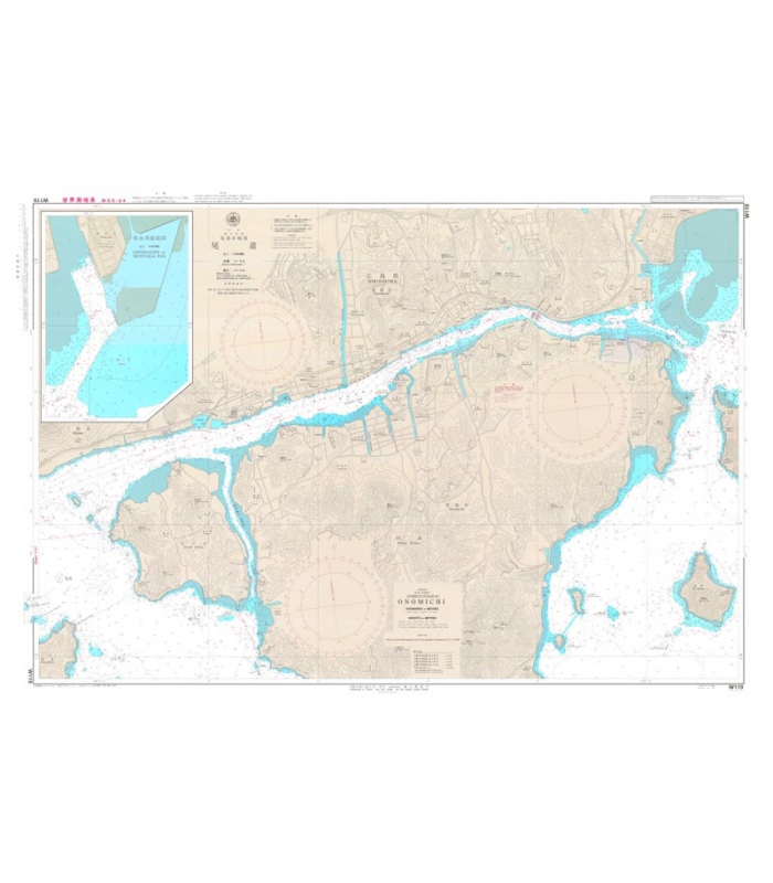 Japan Hydrographic Association (JHA) Nautical Chart W119 Onomichi