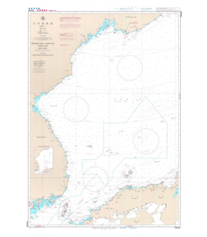 JHA Nautical Chart FW162 Western Part of Japan Sea