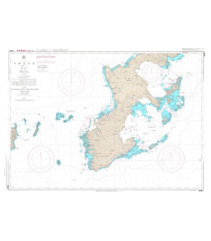 Japan Hydrographic Association (JHA) Nautical Chart W222A Southern Part
