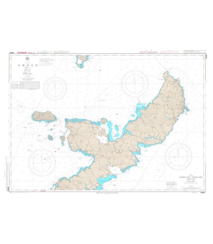 Japan Hydrographic Association (JHA) Nautical Chart W222B Northern Part