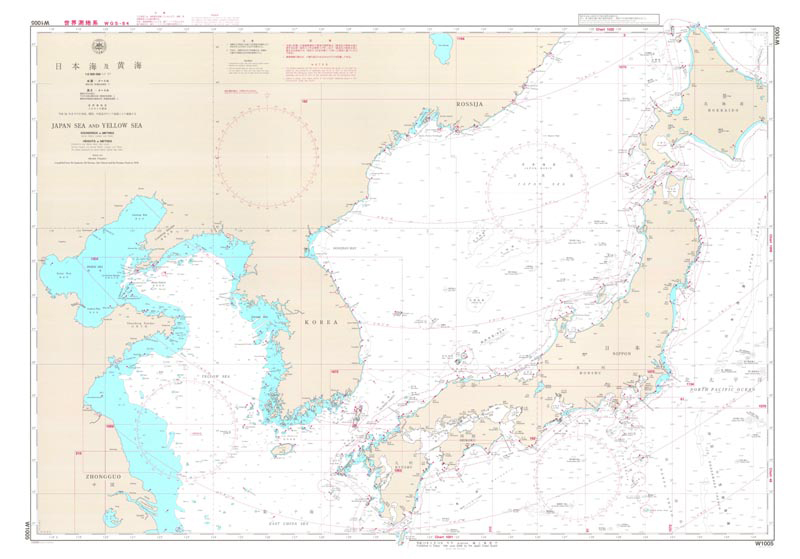 JHA Nautical Chart W1005 Japan Sea and Yellow Sea