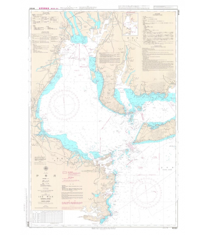 Japan Hydrographic Association (JHA) Nautical Chart W1051 Ise Wan