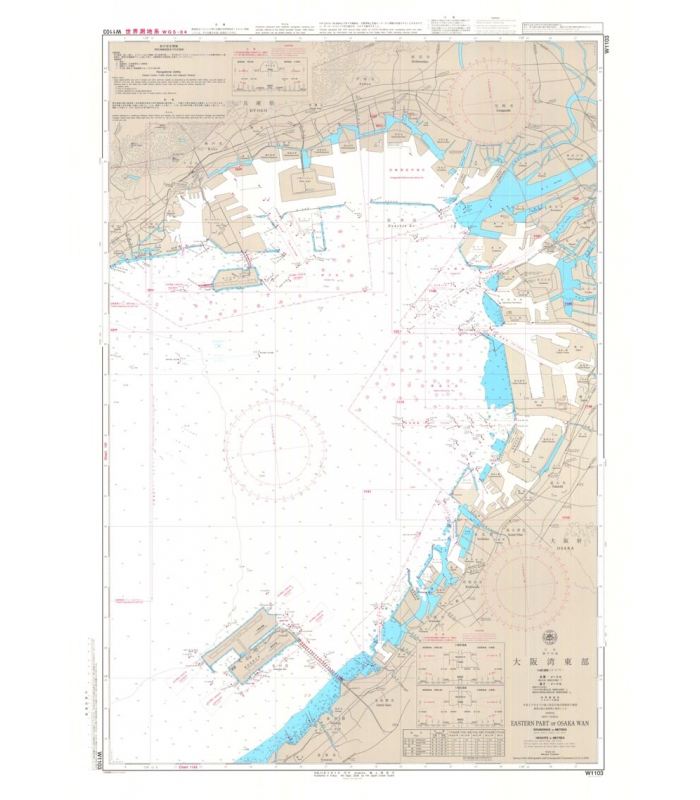 Japan Hydrographic Association (JHA) Nautical Chart W1103 Eastern Part