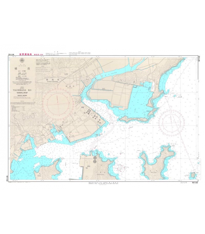 Japan Hydrographic Association (JHA) Nautical Chart W1142 Tachibana Ko