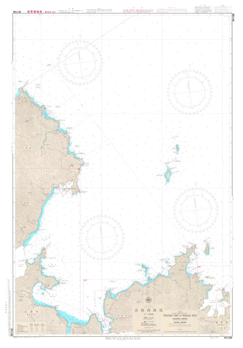 Japan Hydrographic Association (JHA) Nautical Chart W1166 Western