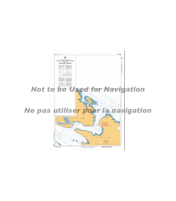 Canadian Chart 3473 Active Pass, Porlier Pass and-et Montague Harbour