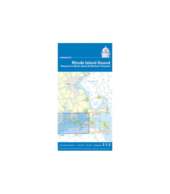 NV-Charts Charts Waterproof 3.1.3: Rhode Island SoundNewport to Block Island & Martha's Vineyard, Edition 2011