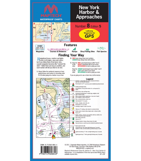 Maptech - New York Harbor and Approaches Waterproof Chart