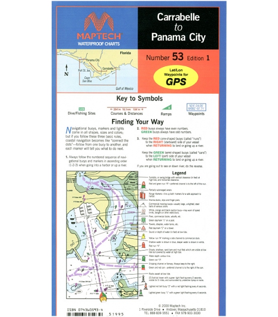 Maptech - Carrabelle to Panama City Waterproof Chart