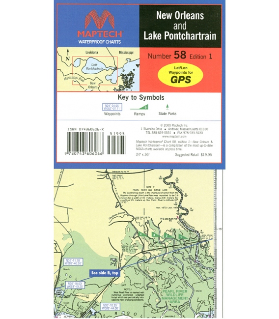 Maptech - New Orleans and Lake Pontchartrain Waterproof Chart