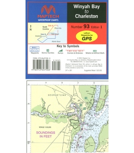 Maptech Waterproof Chart WPC093, Winyah Bay to Charleston, SC, 1st Edition, 2001