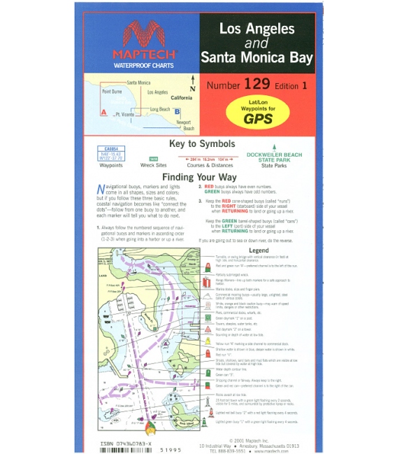 Maptech - Los Angeles and Santa Monica Bay Waterproof Chart