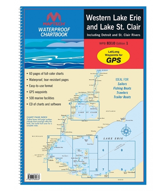 WPB Western Lake Erie and Lake St. Clair, 1st Ed. - Richardson's Maptech