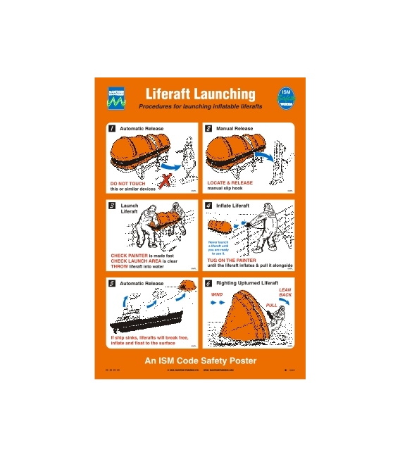1002 Poster, Liferaft launching