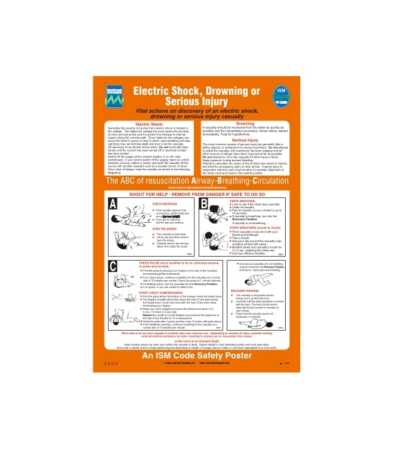 1009 Poster, Electric shock, drowning or serious injury