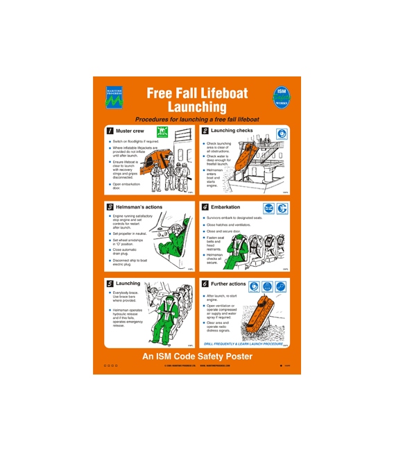 1020 Poster, Free fall lifeboat launching
