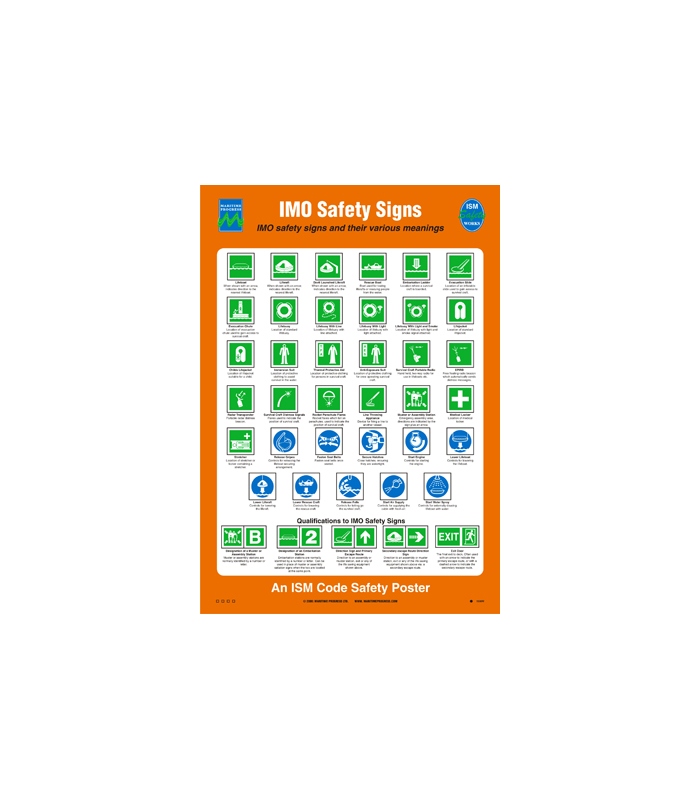 Safety & Training Posters Informational (White vinyl) Poster, IMO safety signs (1036WWV)