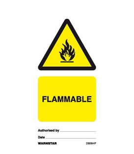 2508 Tie tag, Flammable - Pack of 10