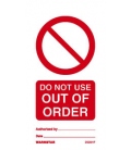 2528 Tie tag, Do not use out of order - Pack of 10
