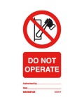2530 Tie tag, Do not operate - Pack of 10