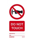 2531 Tie tag, Do not touch - Pack of 10