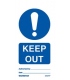 2540 Tie tag, Keep out - Pack of 10