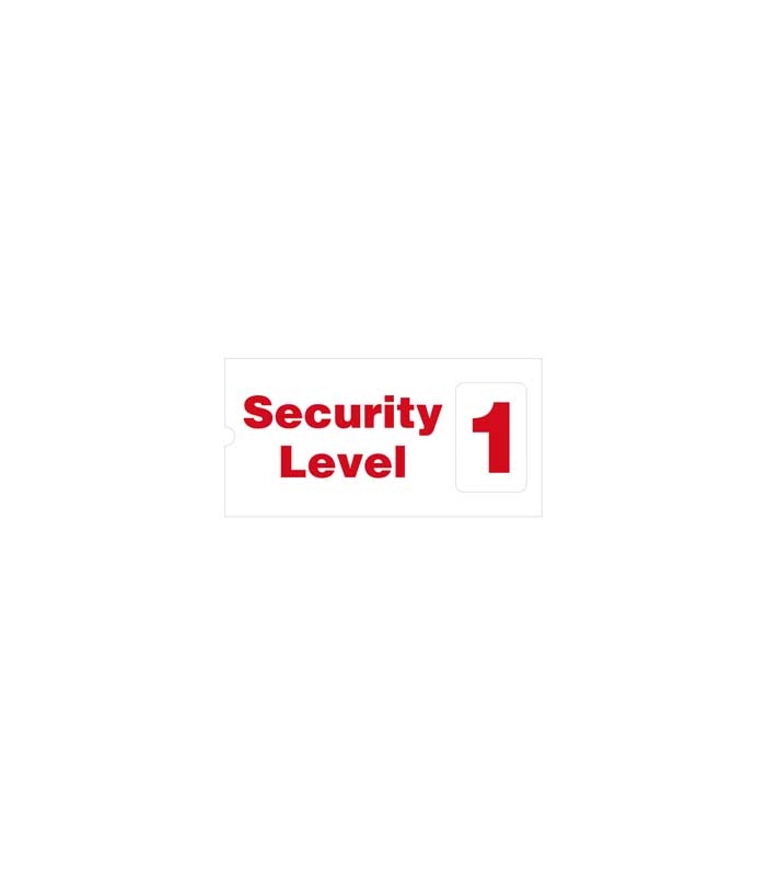 2703 Security level indicator 150 x 300mm; White, rigid PVC