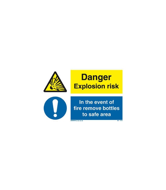 3100 Danger exp. risk / In the event of a fire remove bottles...