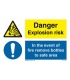 3100 Danger exp. risk / In the event of a fire remove bottles...