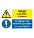 3102 Danger Gas under pressure / In case of fire remove cylinders...