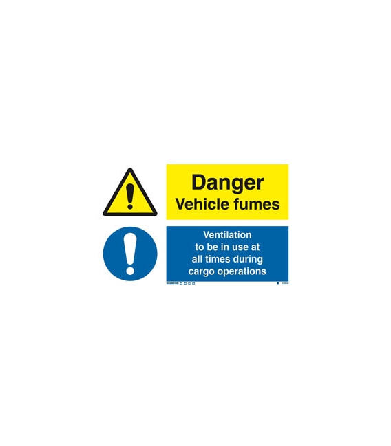 3103 Danger vehicle fumes / Ventilation to be in use...