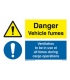 3103 Danger vehicle fumes / Ventilation to be in use...