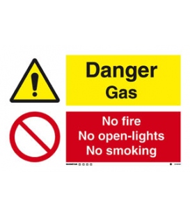 3104KMWR Danger Gas / No fire No open lights No smoking