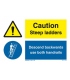 3116 Caution steep ladders / Descend backwards…