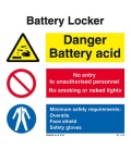 3123 Battery locker combination sign