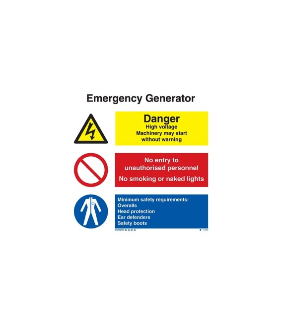 3135 Emergency generator combination sign