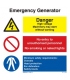 3135 Emergency generator combination sign