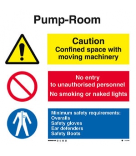 3137 Pump room combination sign