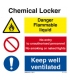 3141 Chemical Locker combination sign