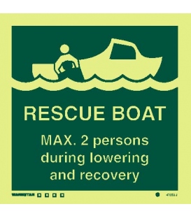 4128 Rescue boat MAX 2 persons during lowering and recovery