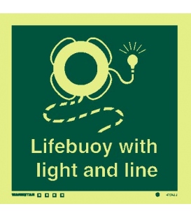 4134 Lifebuoy with light & line - with text