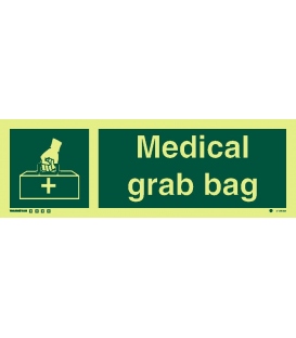 4136 Medical grab Bag symbol with text