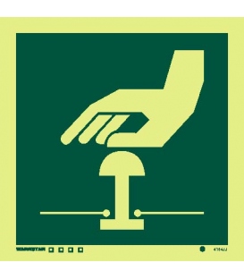 4154 Emergency stop symbol (green)